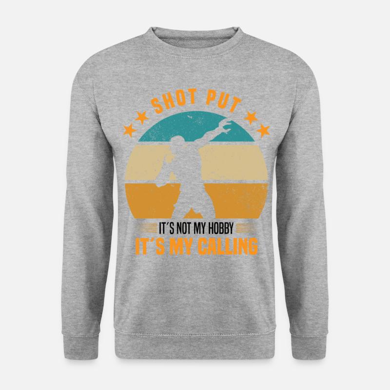 Kugelstoßen - Unisex Pullover - Weißgrau meliert