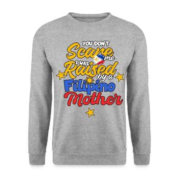 Philippines Filipina Drapeau Fils Mère I Cadeau - Sweat-shirt Unisexe - gris chiné - Devant - Alina (178cm) & Michal (187cm)