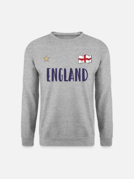 England Football Fan Shirt English Flag - Unisex Sweatshirt - salt & pepper