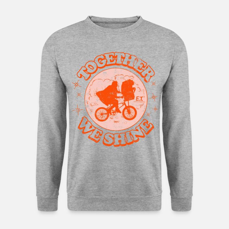 E.T. Der Außerirdische Together We Shine Spruch - Unisex Pullover - Weißgrau meliert