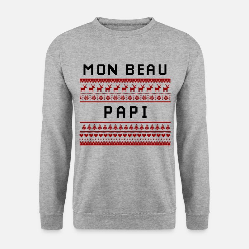 Mon beau papi - Sweat-shirt Unisexe - gris chiné