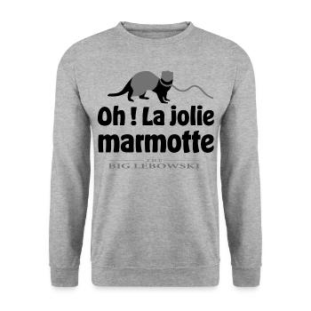 The Big Lebowski - The Nihilist - Unisex Sweatshirt - salt & pepper - Front - Alina (178cm) & Michal (187cm)