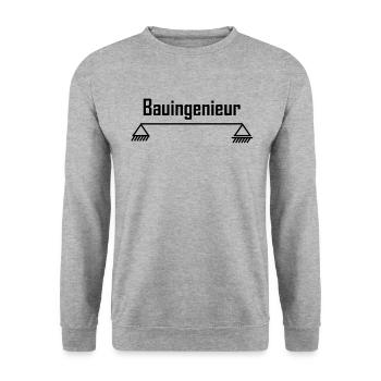 Bauingenieur und Einfeldträger - Unisex Pullover - Weißgrau meliert - Vorne - Alina (178cm) & Michal (187cm)