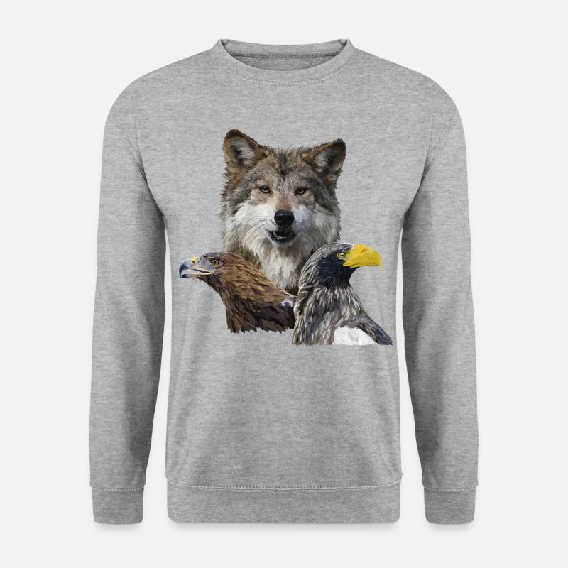 Wolf and Eagles - Unisex Sweatshirt - salt & pepper