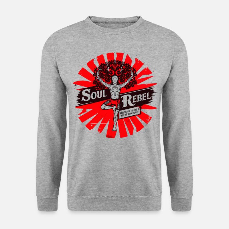 Soul Rebel! - Unisex Pullover - Weißgrau meliert
