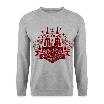 Mein Dom II - Unisex Pullover - Weißgrau meliert - Vorne - Alina (178cm) & Michal (187cm)
