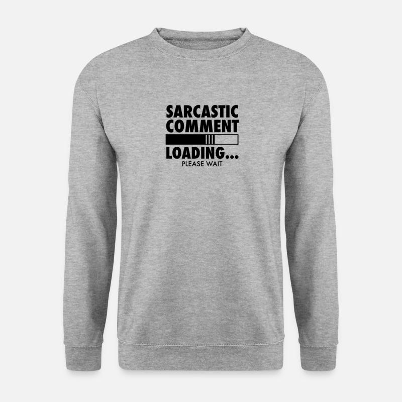 Sarkastisch wie - Unisex Pullover - Weißgrau meliert
