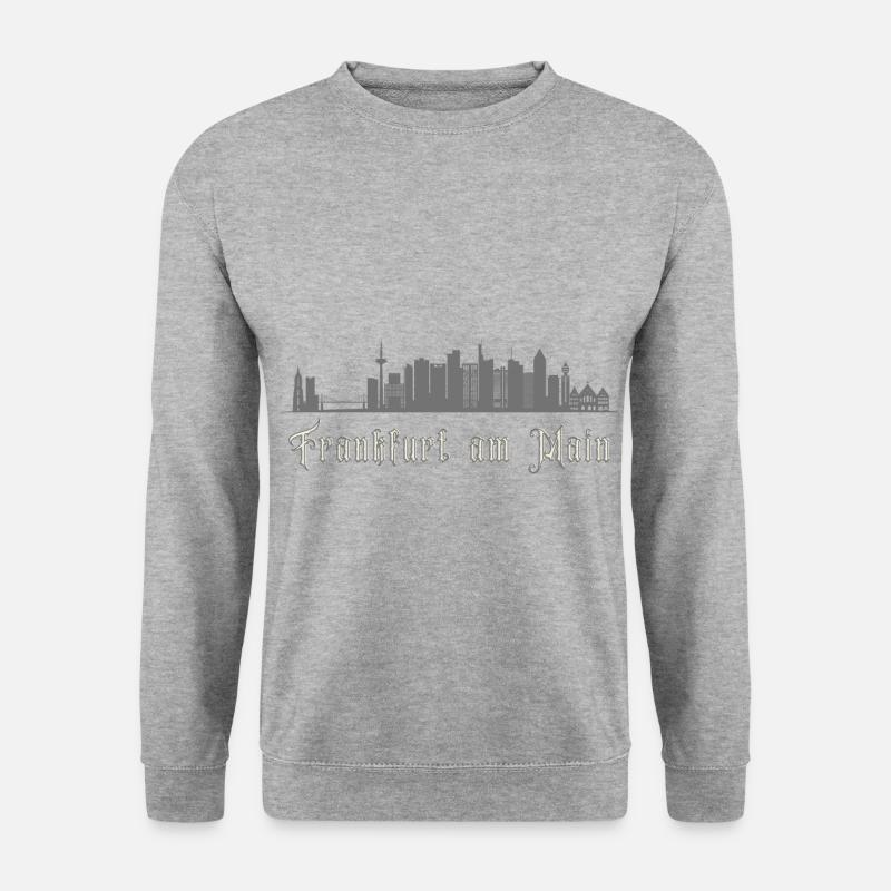 Frankfurt am Main Bankenviertel Frankfurter - Unisex Pullover - Weißgrau meliert