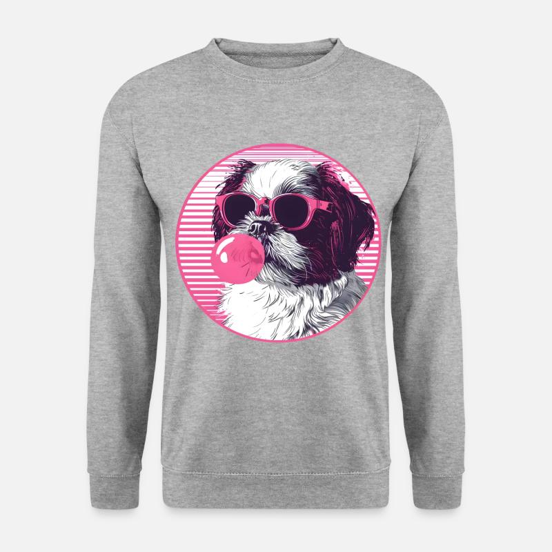 Shi tzu Sunglasses Pink Bubblegum - Unisex Sweatshirt - salt & pepper