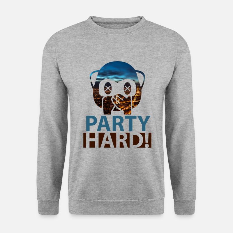 Party Hard! - Unisex Pullover - Weißgrau meliert