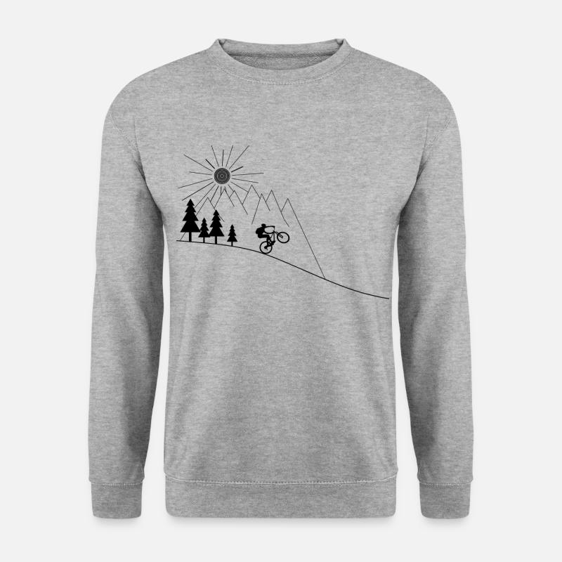 MTB Mountainbike Manual - Unisex Pullover - Weißgrau meliert