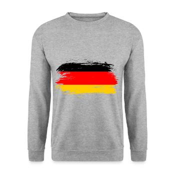 Drapeau de l’Allemagne - Sweat-shirt Unisexe - gris chiné - Devant - Alina (178cm) & Michal (187cm)