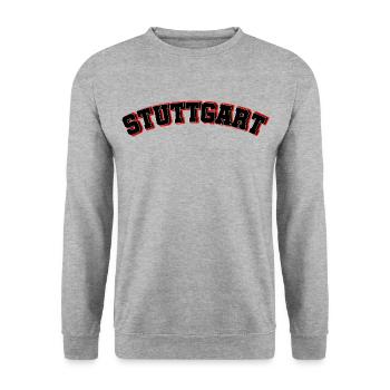 Stuttgart Schwabenstadt Team - Sweat-shirt Unisexe - gris chiné - Devant - Alina (178cm) & Michal (187cm)