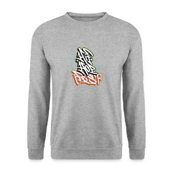 Hip Hop Fest - Unisex Pullover - Weißgrau meliert - Vorne - Alina (178cm) & Michal (187cm)