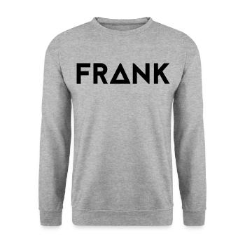 Prénom Frank - Sweat-shirt Unisexe - gris chiné - Devant - Alina (178cm) & Michal (187cm)