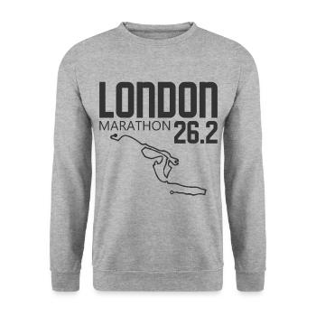 London Marathon 26.2 - Unisex Sweatshirt - salt & pepper - Front - Alina (178cm) & Michal (187cm)
