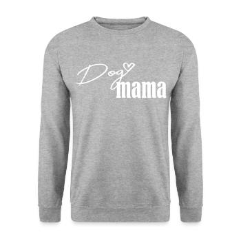 mom cat dog mama baby eltern supermom wife bad - Unisex Pullover - Weißgrau meliert - Vorne - Alina (178cm) & Michal (187cm)