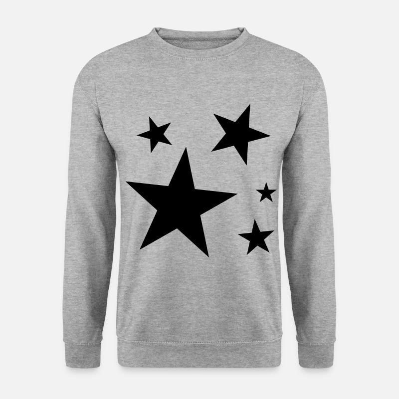 Stern Star - Unisex Pullover - Weißgrau meliert
