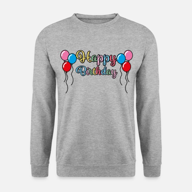 Alles Gute Glückwunsch Geburtstagsgruß - Unisex Pullover - Weißgrau meliert