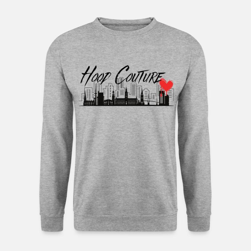Hood Couture <3 - Unisex Pullover - Weißgrau meliert