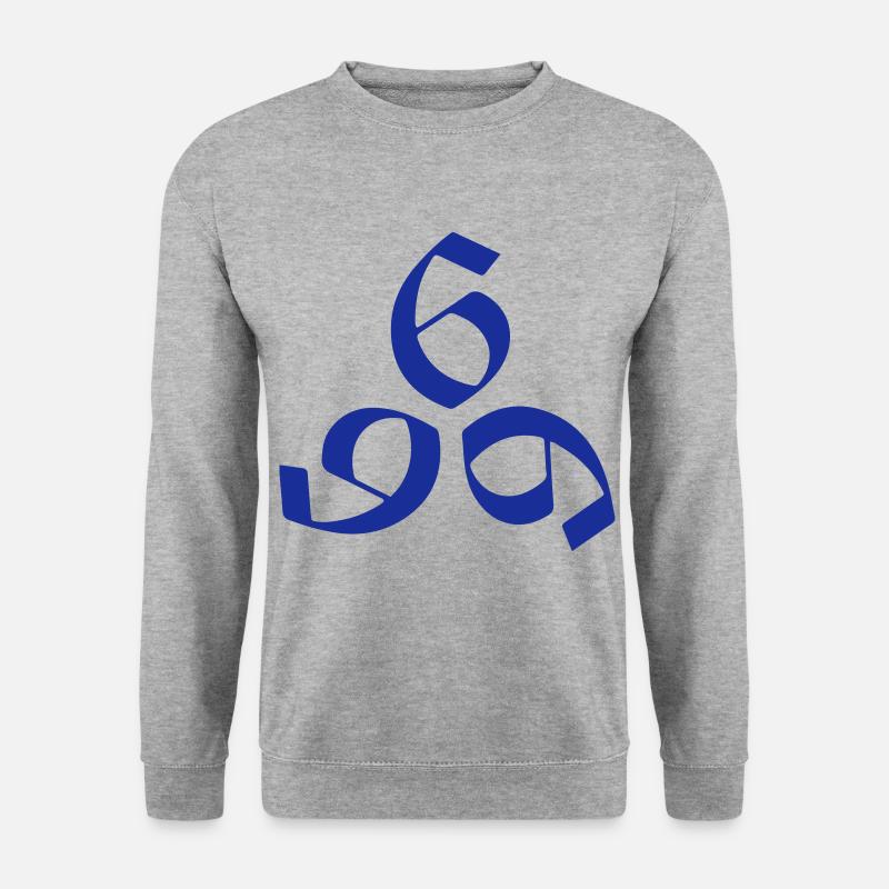 Fld.) satanic, 6-6-6 pyramid, Floluxdef.de - Unisex Sweatshirt - salt & pepper