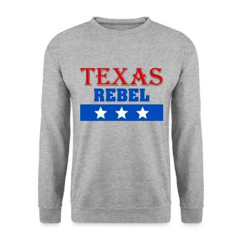 Texas Rebell - Unisex Pullover - Weißgrau meliert - Vorne - Alina (178cm) & Michal (187cm)