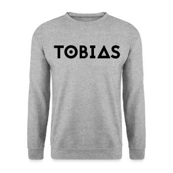 First name Tobias - Unisex Sweatshirt - salt & pepper - Front - Alina (178cm) & Michal (187cm)