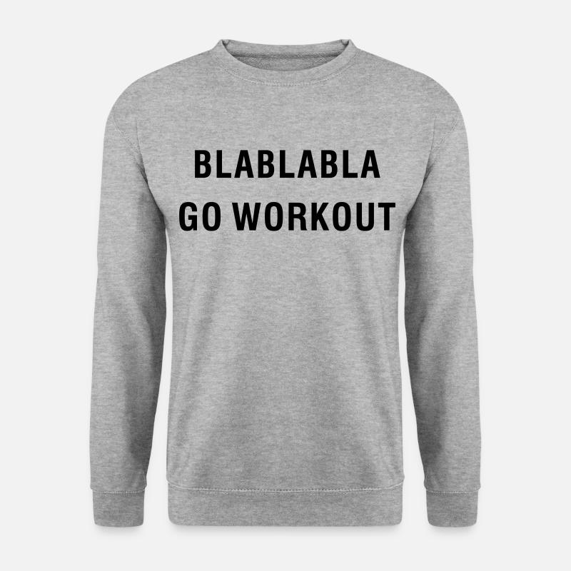 BLABLABLA GO WORKOUT - Unisex Pullover - Weißgrau meliert