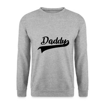 Daddy Father Father's Day Dad - Unisex Sweatshirt - salt & pepper - Front - Alina (178cm) & Michal (187cm)