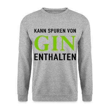 Kann Spuren Von Gin Enthalten - Unisex Pullover - Weißgrau meliert - Vorne - Alina (178cm) & Michal (187cm)