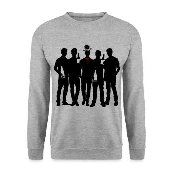 Équipe de palefrenier Bachelor Bachelor - Sweat-shirt Unisexe - gris chiné - Devant - Alina (178cm) & Michal (187cm)
