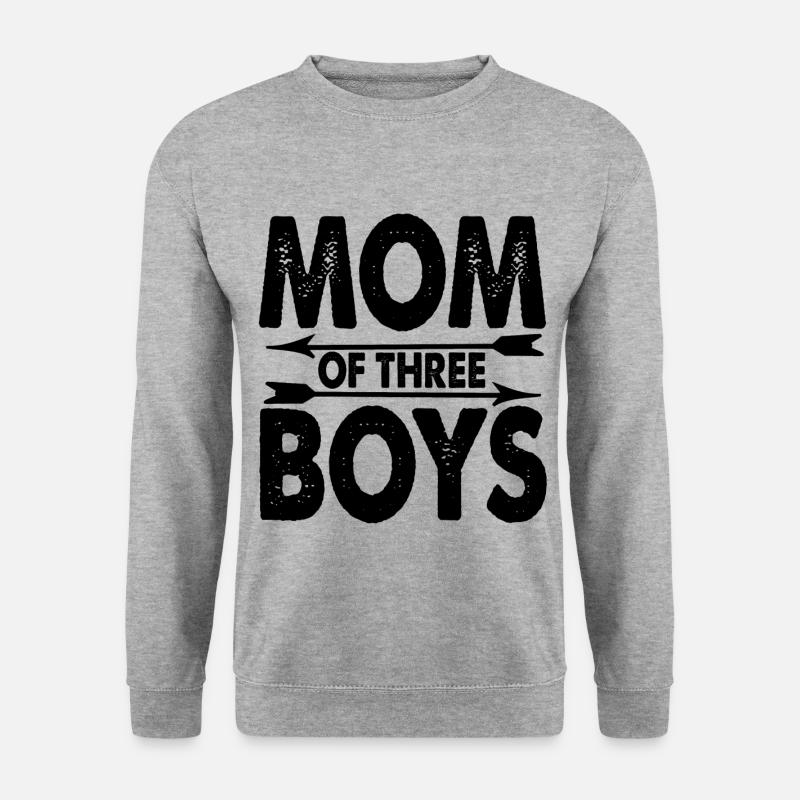 Mutter 3 Soehne - Unisex Pullover - Weißgrau meliert