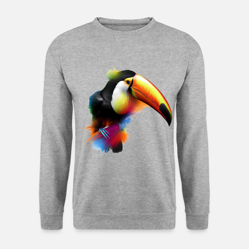 Toucan - Unisex Pullover - Weißgrau meliert