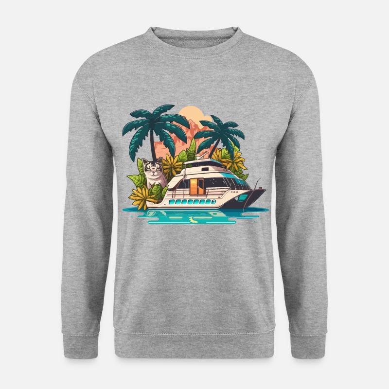 Die Inselhüpfer - Unisex Pullover - Weißgrau meliert