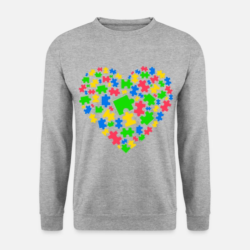 Autismus autist Autismus Mama Autismus - Unisex Pullover - Weißgrau meliert