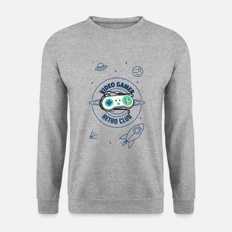 VIDEOSPIELER - Unisex Pullover - Weißgrau meliert