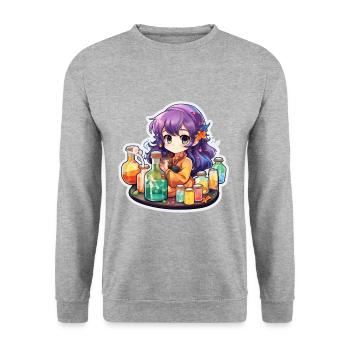 Alchemy Fusion - Unisex Pullover - Weißgrau meliert - Vorne - Alina (178cm) & Michal (187cm)