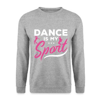 dance is my sport I gift t-shirt I sport dancer - Unisex Sweatshirt - salt & pepper - Front - Alina (178cm) & Michal (187cm)