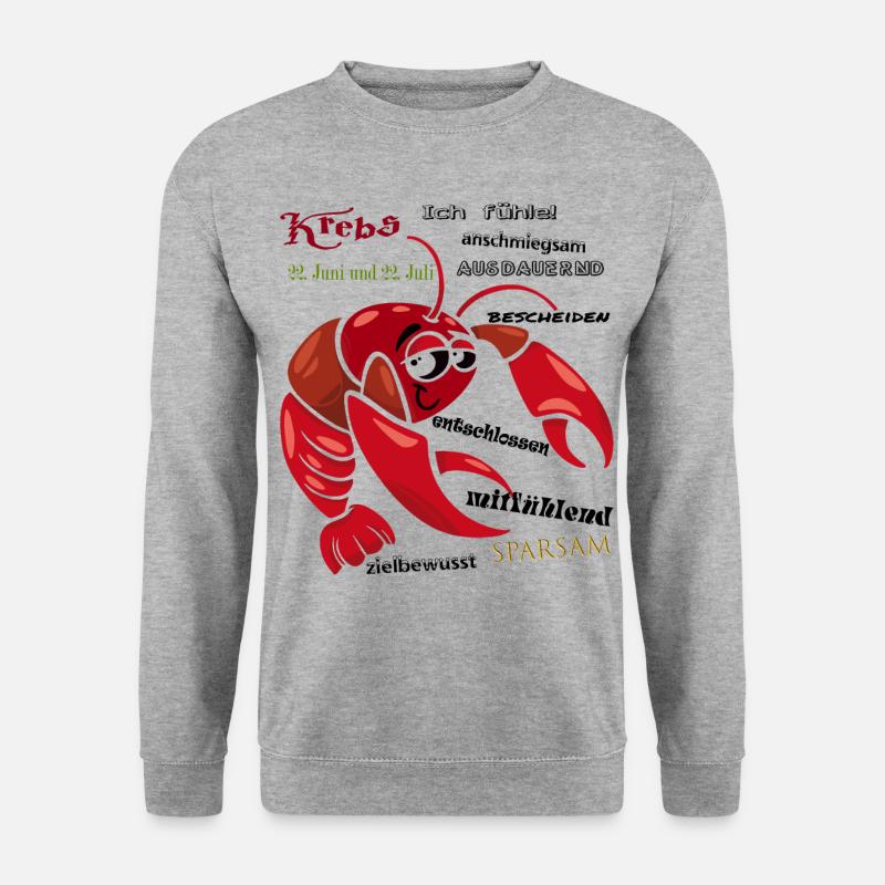 Sternzeichen krebs - Unisex Pullover - Weißgrau meliert