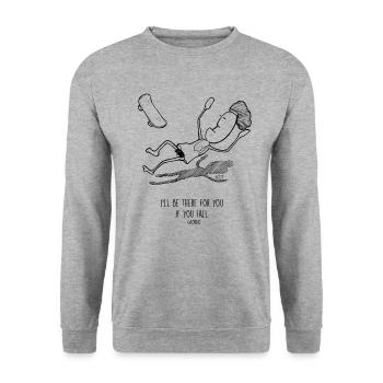 Skating Skating Skater Skate - Unisex Sweatshirt - salt & pepper - Front - Alina (178cm) & Michal (187cm)