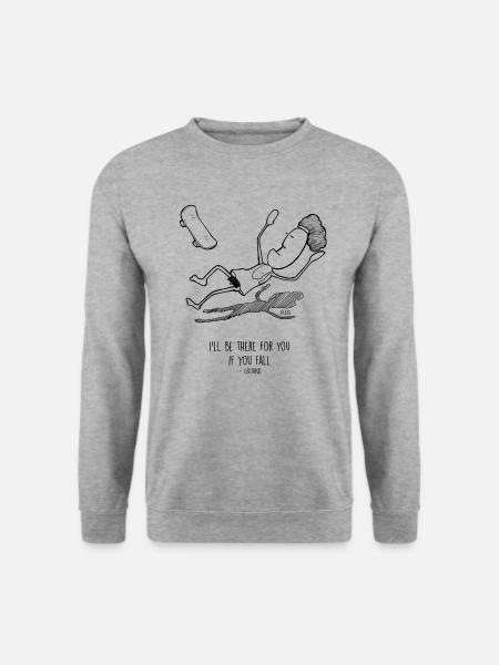 Skaten Skating Skater Skäte - Unisex Pullover - Weißgrau meliert