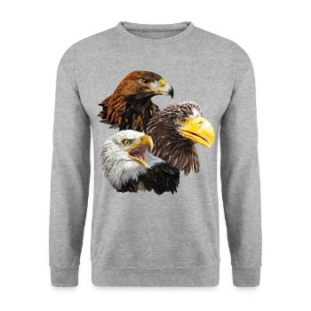 Birds of prey - Unisex Sweatshirt - salt & pepper - Front - Alina (178cm) & Michal (187cm)