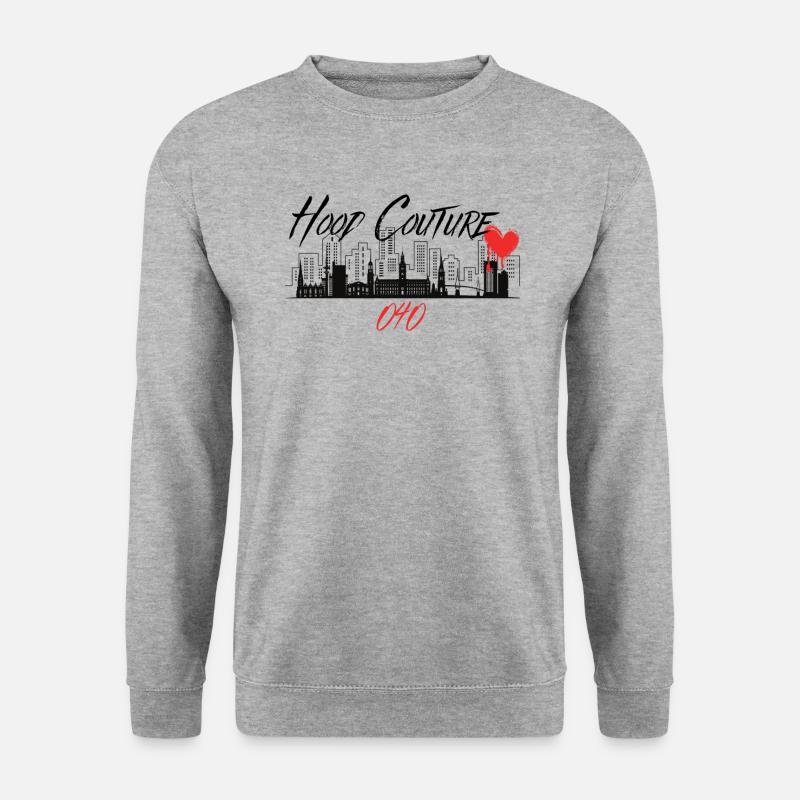 Hood Couture 040 - Unisex Pullover - Weißgrau meliert