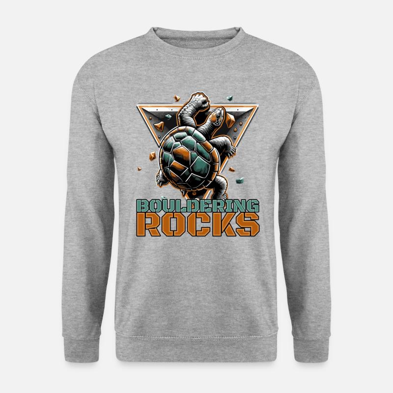 Bouldering Rocks Turtle Climbing Gift - Unisex Sweatshirt - salt & pepper