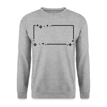 Cadre étoiles étoiles - Sweat-shirt Unisexe - gris chiné - Devant - Alina (178cm) & Michal (187cm)