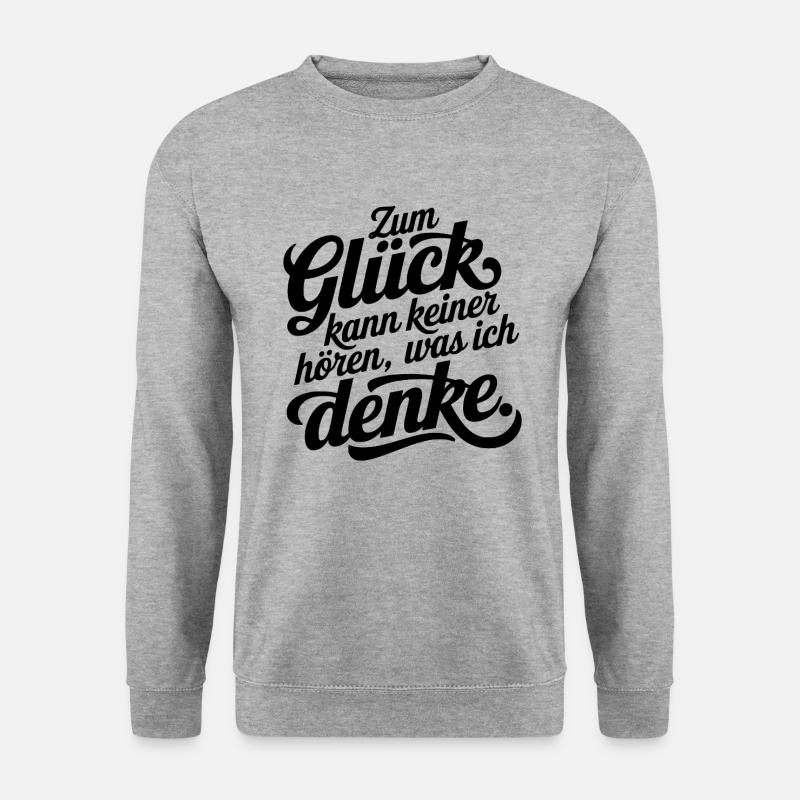 Kopfkino – Nur für Eingeweihte! - Unisex Pullover - Weißgrau meliert