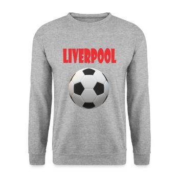 Liverpool Design - Unisex Pullover - Weißgrau meliert - Vorne - Alina (178cm) & Michal (187cm)
