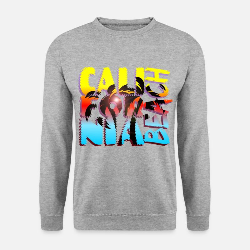 California Beach - Unisex Pullover - Weißgrau meliert