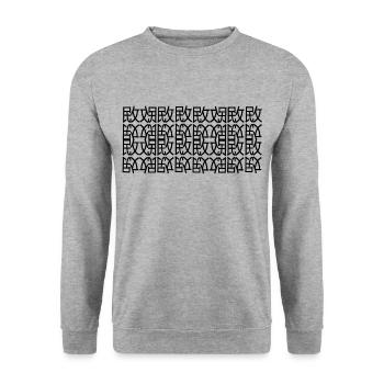 Unique - Sweat-shirt Unisexe - gris chiné - Devant - Alina (178cm) & Michal (187cm)