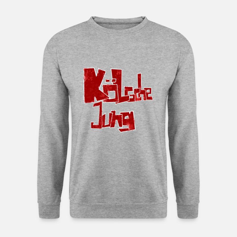 Kölsche Jung Geschenk für Kölner - Unisex Pullover - Weißgrau meliert